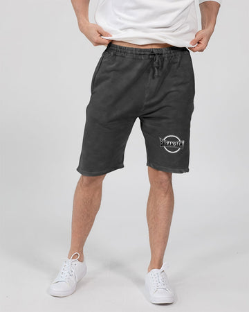 White Logo Unisex Vintage Shorts | Lane Seven