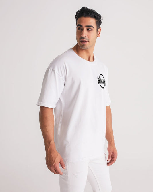 Black Logo Men's All-Over Print Premium Heavyweight Tee