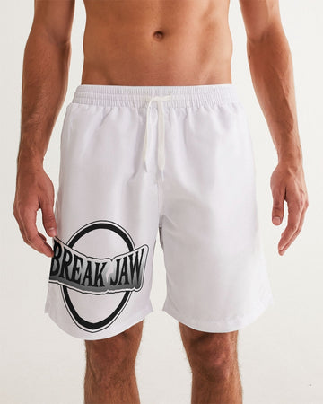 Black Logo Men's All-Over Print Swim Trunk