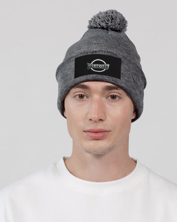 Black Background Logo Pom-Pom Knit Beanie | Sportsman